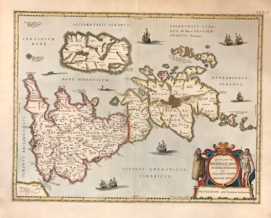 Mercator Gerard - Hondius Jodocus Insularum Britannicarum acurata delineatio ex Geographicis Conatibus Abrahami Ortelii 1637 Amsterdam 